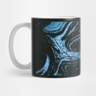 Blue and Black Marble Mug